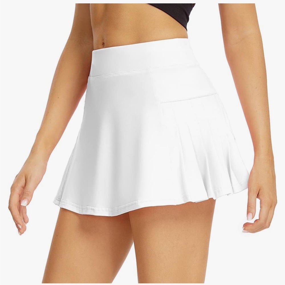 White tennis skirt